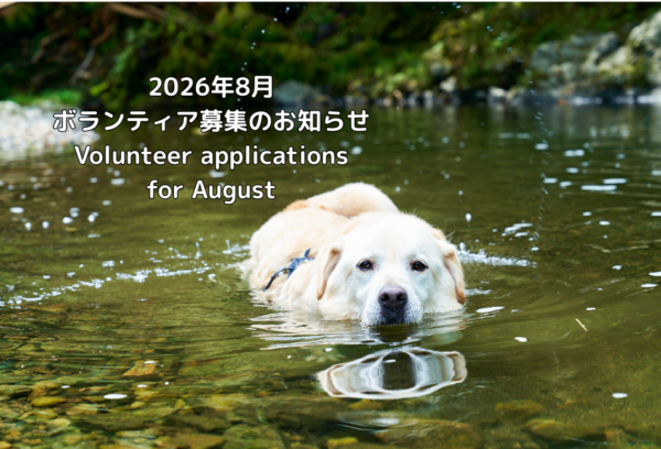 2026年8月ボランティア募集のお知らせ